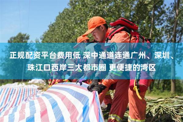 正规配资平台费用低 深中通道连通广州、深圳、珠江口西岸三大都市圈 更便捷的湾区