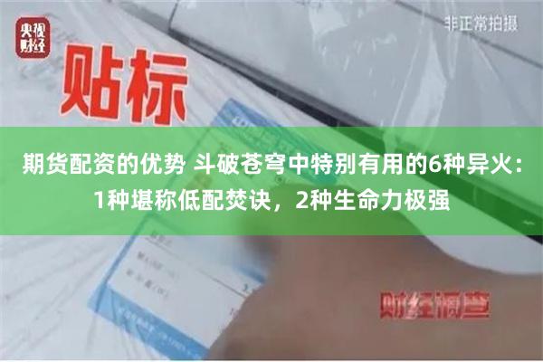 期货配资的优势 斗破苍穹中特别有用的6种异火：1种堪称低配焚诀，2种生命力极强