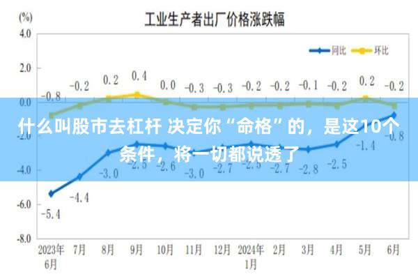 什么叫股市去杠杆 决定你“命格”的，是这10个条件，将一切都说透了