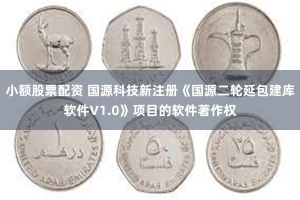 小额股票配资 国源科技新注册《国源二轮延包建库软件V1.0》项目的软件著作权