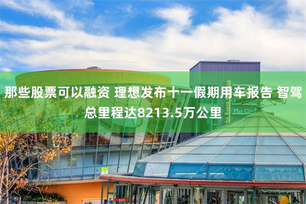 那些股票可以融资 理想发布十一假期用车报告 智驾总里程达8213.5万公里