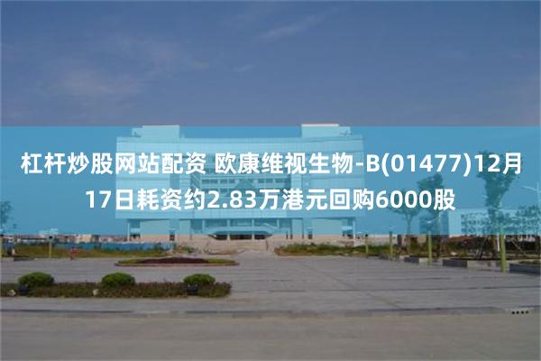 杠杆炒股网站配资 欧康维视生物-B(01477)12月17日耗资约2.83万港元回购6000股