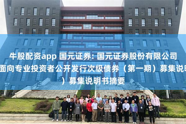 牛股配资app 国元证券: 国元证券股份有限公司2025年面向专业投资者公开发行次级债券（第一期）募集说明书摘要